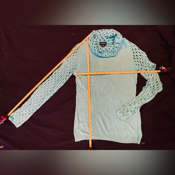Bebe Turquoise Slouchy Neck Sweater - Picture 4 of 4